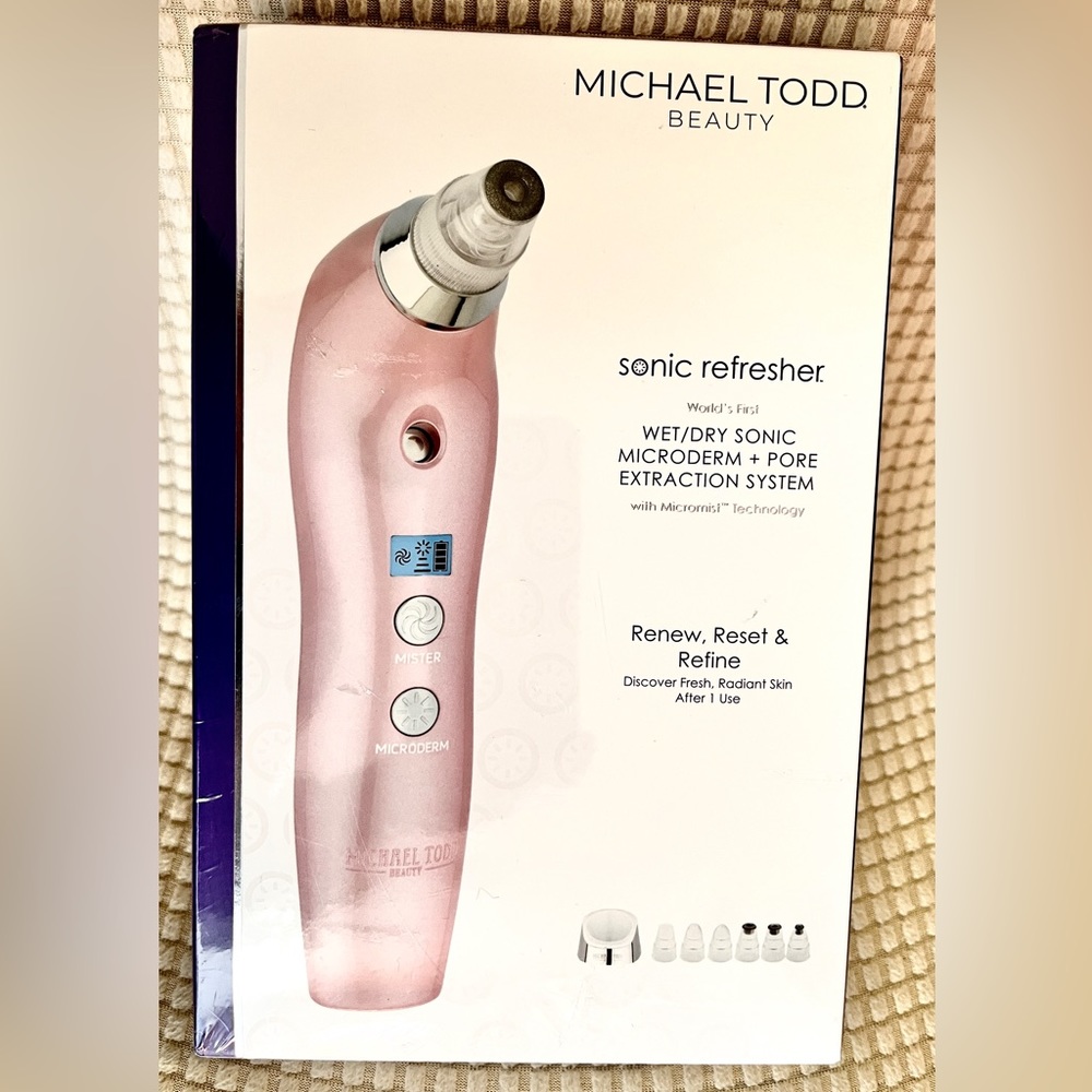 NEW SONIC REFRESHER WET/DRY SONIC MICRODERM PLUS PORE EXTRACTION BY MICHAEL TODD